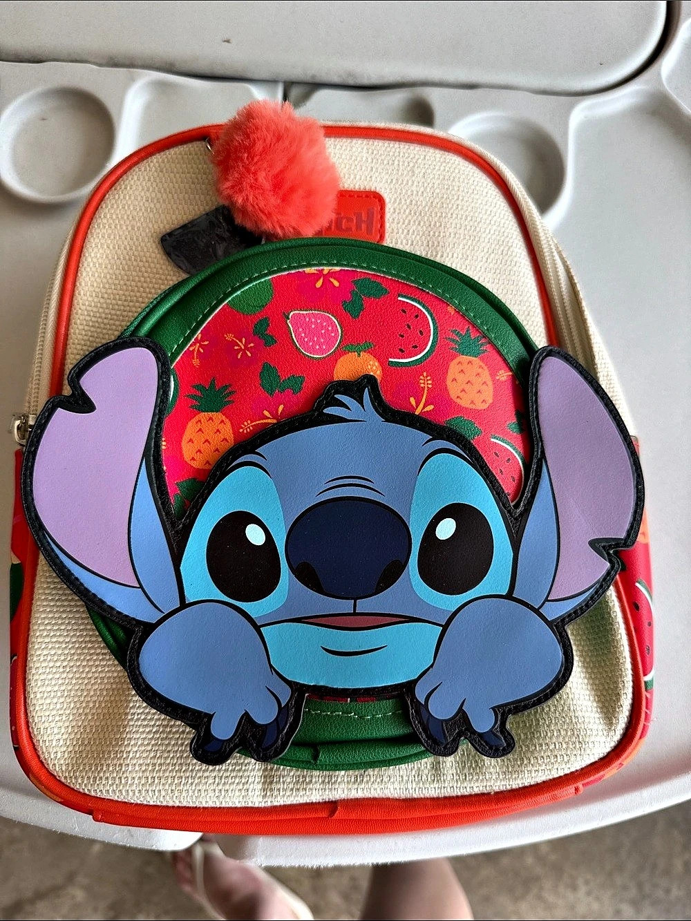 Disney Stitch Backpack Red & Green NWT
